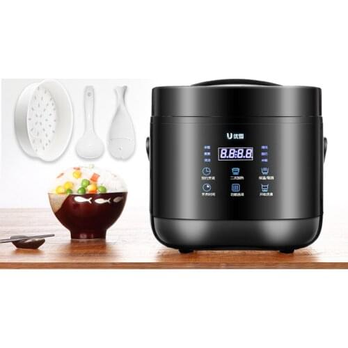 Black White student dormitory household multifunctional smart LED display small rice cooker