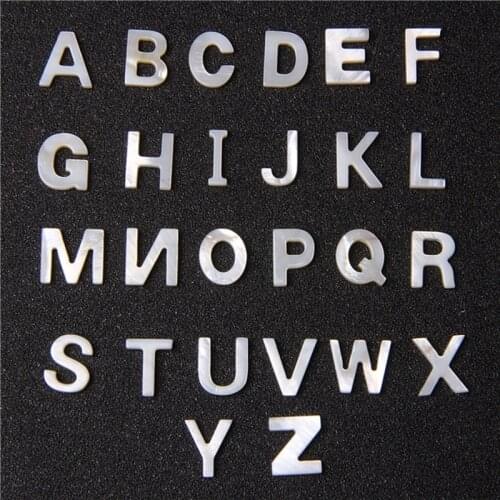 26 Capital Letter Set Shell Beads Natural Mother Of Pearl Bead For Custom Made Name Necklace Bracelet Jewelry New Year Gifts