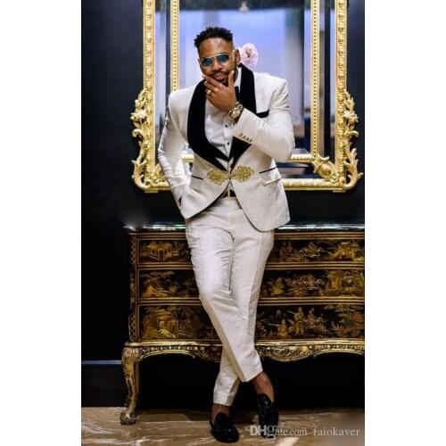 New Designs Wedding Men Suit 3 Pieces Floral Print Mens Suit Slim Fit One Button Peak Notch Lapel Tuxedo for Wedding