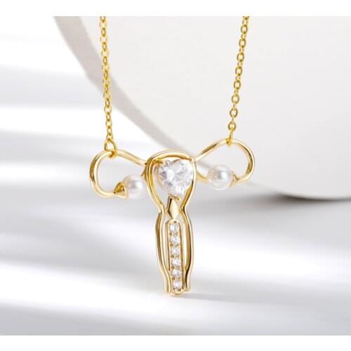 Stereo Uterus Necklace For Women Implying That It Is Everyone Responsibility To Love Women Stainless Steel Female Unique Jewelry