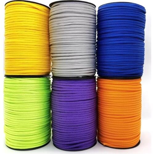 100M 4mm 7 strands Paracord 550 IB Rope Cuerda Escalada Mil Spec Type Multicolor Parachute Traction Rescue Tied Tent Rope