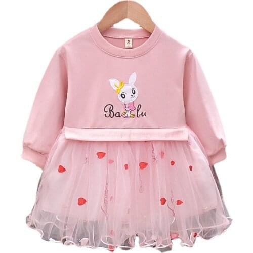 Girls Dress Spring and Autumn 3 Years Old Little Children Princess Skirt Autumn Baby Long Sleeve Dress Baby Autumn Girl