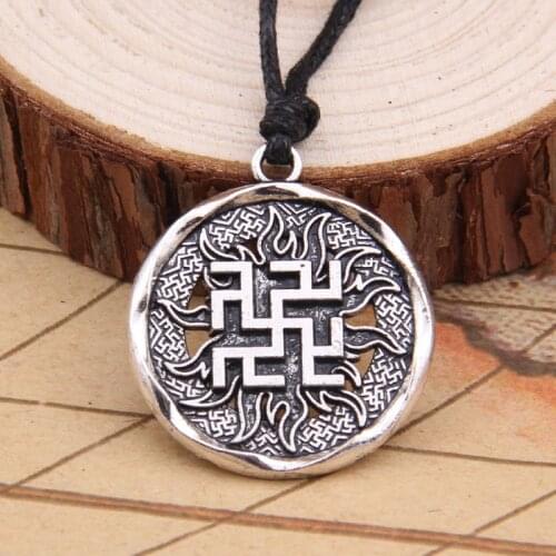 Viking alloy rune amulet pendant Men necklace Scandinavian as gift