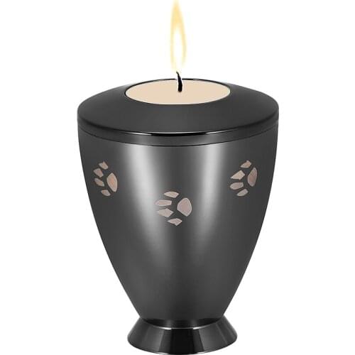 High polished Candlestick Urn For Human/Pet Ashes Cremation Keepsake Candle Holder Ashes Locket Big Space