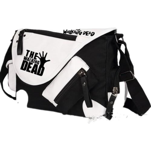 The Walking Dead Messenger Handbag Bag who will arrive Printing Animation Shoulder Messenger School Book Bags