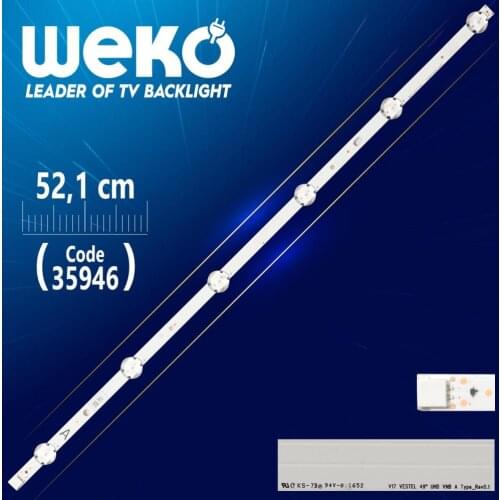 V17 VESTEL 49 UHD VNB A TYPE _ REV0.1 6 LED 52.1 CM