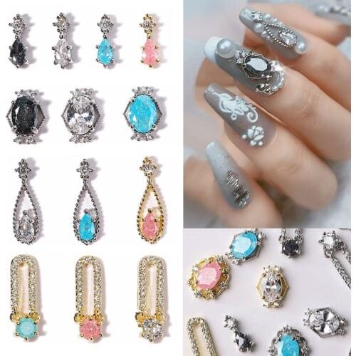 1Pc Nail Art Decorations 3D Zircon Jewelry Luxury Gems Diamond Charms Crystal Flatback Nails Accessories for DIY Manicure