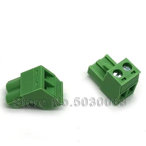 10pcs KF2EDGK Hole seat 2P 5.08mm Connection terminal pcb Plug-in typeconnector Only plug Copper environmental protection