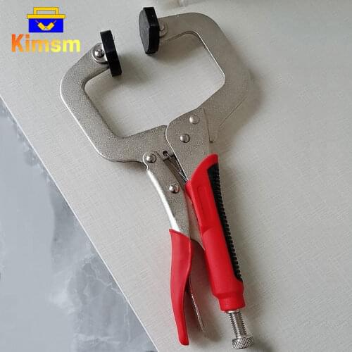 11inches Multi-function Stainless Steel C Plier Clamp For Woodworking Vise Grip Tool Cabinets Locking Plier C Type Clips Climps