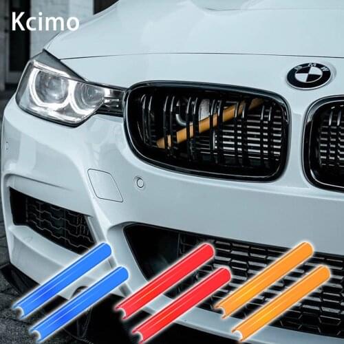 Kcimo 2 Pcs Front Grille Trim Strips For BMW 5 Series F10 F11 7 Series F02 3 Series F30 F32 Sport Style Strip Cover Frame