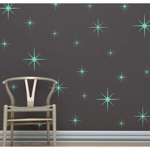 28pcs/set Shining Stars Removable Wall Stickers For Kids Rooms Home Decor Decals Wall Art Mural Vinyl Stickers Decoration S-377