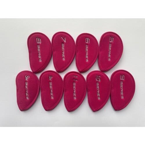 9PCS HONMA Golf Head Cover Golf Irons Head Cover Red 5-11AS Golf Irons Head Cover for Women EMS Free Shipping