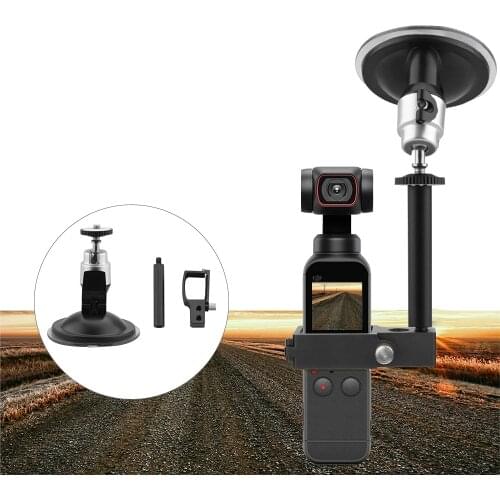 Car Mount for DJI Osmo Pocket 2 Camera Stabilizer Handheld Gimbal Bracket Vehicle Window Suction Cup Mounting Adapter Converter