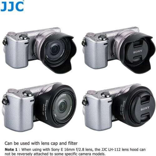 JJC Bayonet Lens Hood 49mm for Sony E 18-55mm f/3.5-5.6 OSS/E 16mm f/2.8 / E 35mm f/1.8 OSS /FE 28mm f/2 replaces ALC-SH112