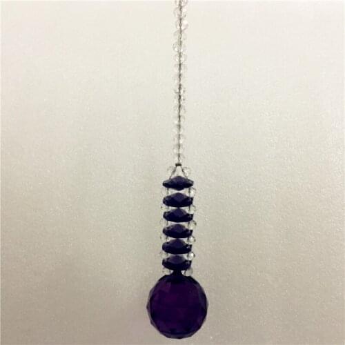 Free Shipping 10sets Dark Amethyst 30mm balls with octagon beads(violet) for curtain/window decoration