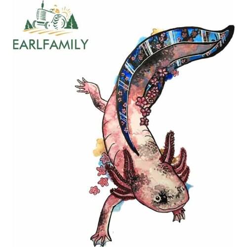 EARLFAMILY 13cm x 9.5cm for Simulation of Giant Salamander Car Stickers Motorcycle Refrigerator Decal RV Cartoon Vinyl Car Wrap