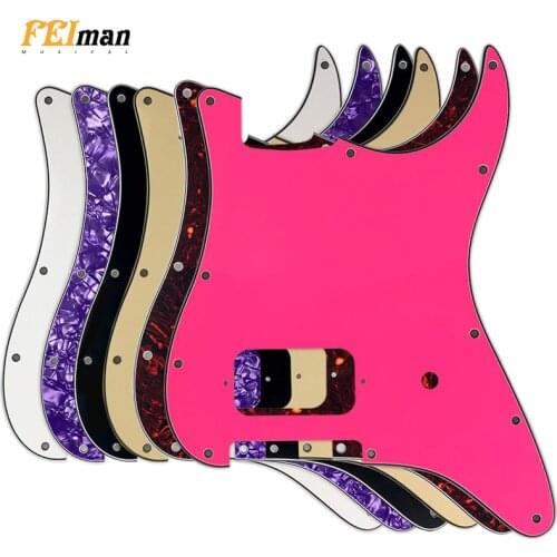 Pleroo Guitar 11 Screw Holes pickguards suit for fender Tom Delonge Stratocaster Guitar US spec Strat With bridge Humbucker