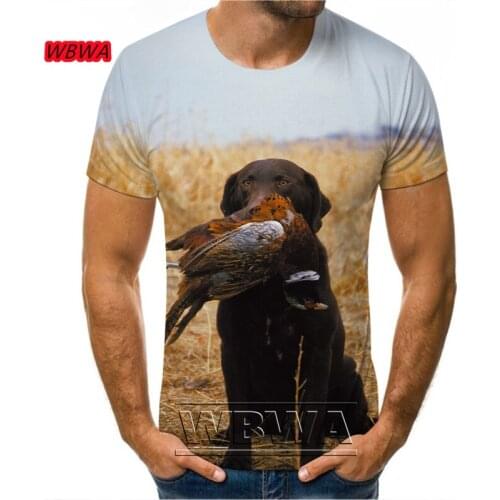 WBWA 3D Print Field Hunt T Shirt Men Short Sleeve Dog Tshirt Wild Animals Duck Tops Hound Mallard Casual Women Reed Hide Tees