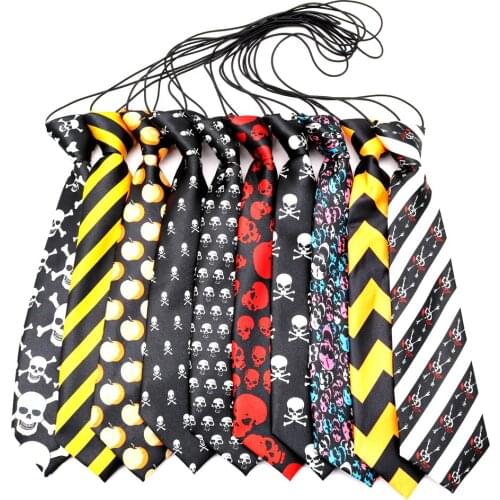 Halloween Skull Dog Neck Tie Adjustable Cute Cartoon Printed Dog Cat Pet Tie Puppy Toy Grooming Bow Tie Necktie Clothes