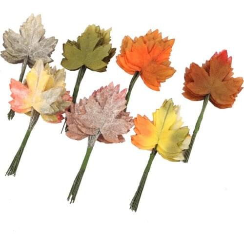 20Pcs Artificial Simulation Maple Leaf Fake Flower Leaves Artificiales Artificial Flower Home Decoration Accessories Photo Props