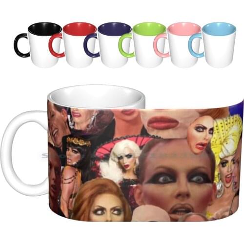 Alyssa Edwards Collage Ceramic Mugs Coffee Cups Milk Tea Mug Drag Drag Race Rupauls Drag Race Drag Queen Queen Alyssa Edwards