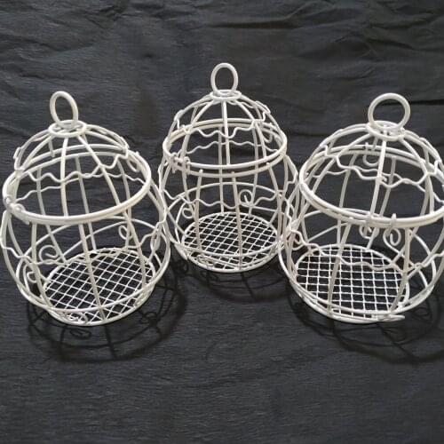 10PCS wedding European wrought iron candy box Creative wedding supplies Bird cage wedding candy box Wedding