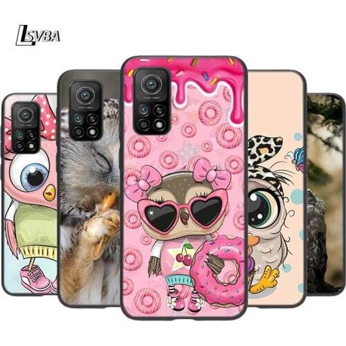 Lovely Animal Owl Silicone Cover For Xiaomi Mi Note 11 10T 10 9 9T SE 8 Lite Pro Ultra 5G Phone Case Shell