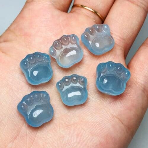 Natural Aquamarine Stone cat palm For Jewelry Making Bracelet Necklace