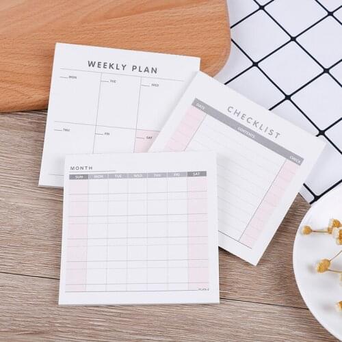 New 1 PC Cute Kawaii Weekly Monthly Work Planner Book Diary Agenda Filofax For Kids School Supplies