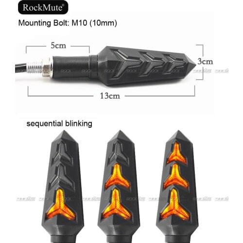 Front/Rear Turn Signal Indicator Sequential LED Daytime Running Light For Kawasaki Z125 Z250 Z300 Z400 Z650 Z750 Z800 Z900 Z1000