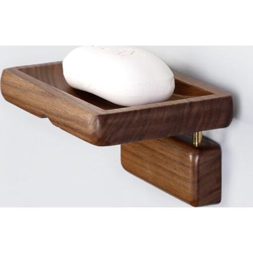 Nature Black Walnut Soap Rack Bathroom Supplies Soap Box Laundry Supplies Hand Made Soap Dish Soap Storage Box