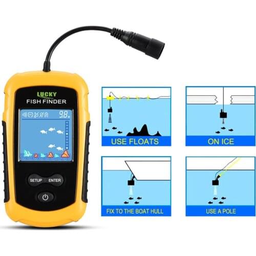 FFC1108-1 Alarm 100M Portable Sonar Fish Finders Fishing lure Echo Sounder Fishing Finder Lake Sea Fishing