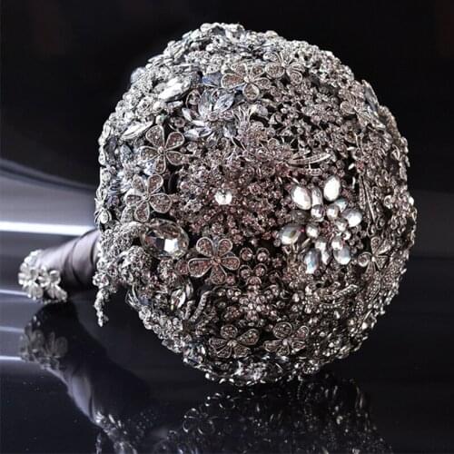 Luxury Vintage Wedding Bouquets High Quality Rhinestone Crystal Flowers Bridal Bouquets Wedding Accessories