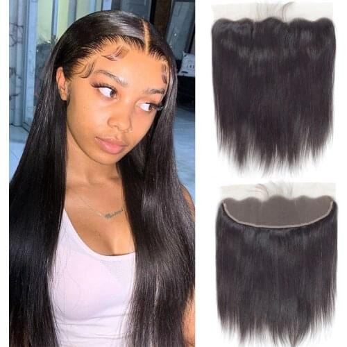 Sapphire 13x4 Lace Frontal Brazilian Straight Closure Frontal 8-24 inches Remy Human Hair Pre Plucked Frontal With Baby Hair