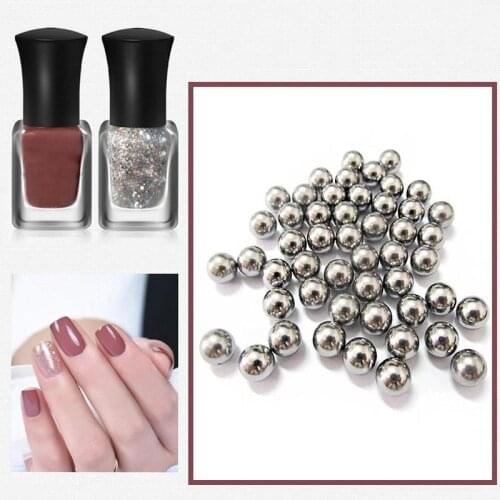 100pcs Nail Polish Mixing Ball 4MM Stainless Steel Tool For Glitter Agitator Polish Nail Beads Art