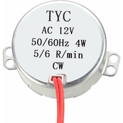 1PC Synchronous Synchron Motor AC 12V 4W 50-60Hz CCW/CW for Hand-Made 0.8-1R 2.5-3R 5-6R 8-10R 10-12R 15-18R 20-24R 30-36R
