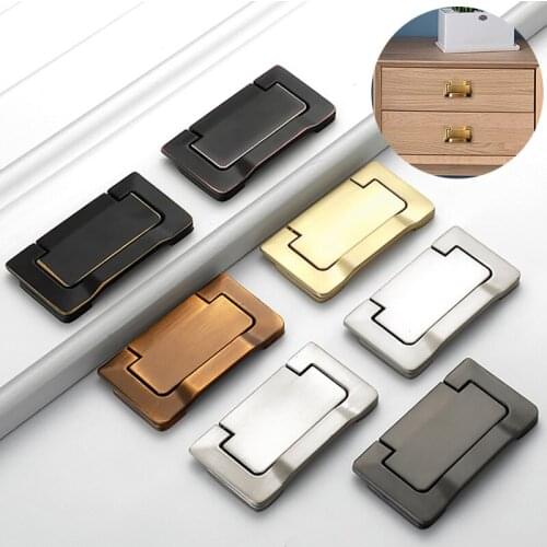 Hidden Door Handles Cabinet Handle Golden Black Modern Simple Hardware Invisible Wardrobe Furniture Handles