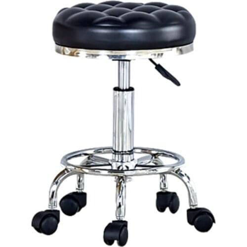 Beauty Stool Barber Shop Hairdressing Salon Chair Rotating Lifting Round Stool Nail Salon Stool Pulley Work Bench Special