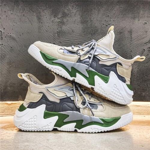 Springtime Fashion Mens Sport Shoes Rubber Breathable Hard-Wearing Footwears Personality Homme Men Loafers shoes Lace-Up