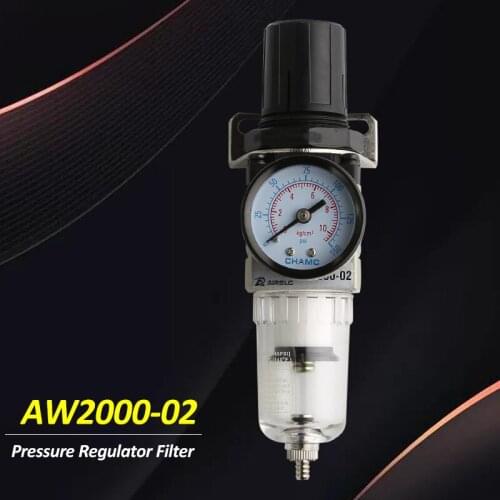 Smc type air filter aw regulator aw2000 aw3000 aw4000-04 air compressor with pressure gauge regulator