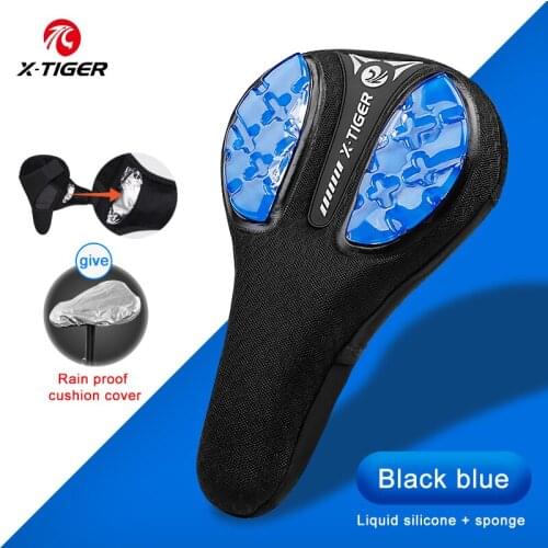 X-TIGER Bike Saddle 3D Liquid Silicon Gels Bike Saddle Cover Comfortable Silica Filled Cycling Seat Shockproof Bicycle Saddle