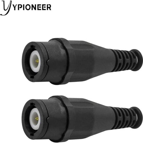 YPioneer P7001 2PCS BNC Male Plug Connector Protective Shell Gold-plated Solder Joint Adapters