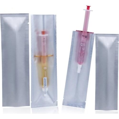 100pcs/Lot Pure Foil Transparent Bag Powder Paste Packaging Bag Heat Sealing Bag