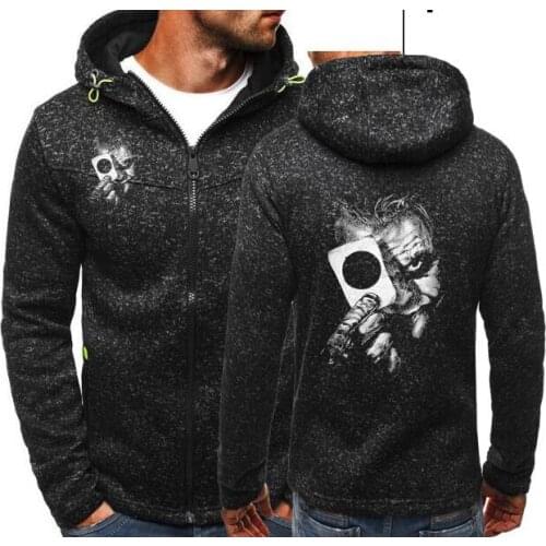 2021 Dark Knight Clown Poker Zipper Hoodies Suicide Clown Mens Sweatshirts Tops Streetwear Women Men Fleece Hoodie AX-AJ-EA-55