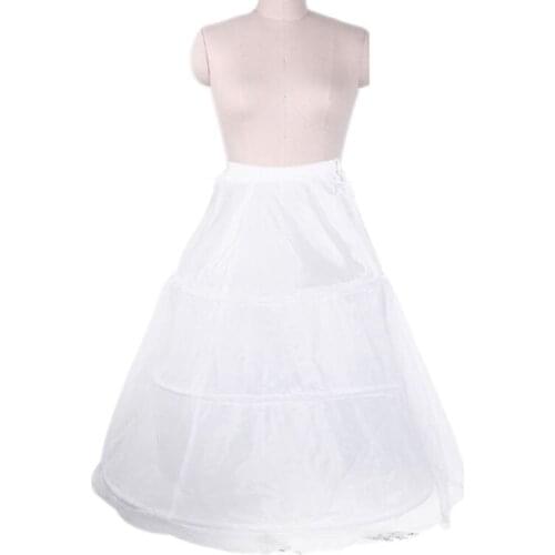 3 Hoops Bridal Crinolines Petticoat Bustle Ball Gown Wedding Dress Underskirt