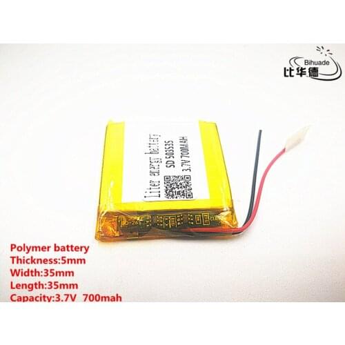 5pcs/lot 3.7V 700mAH 503535 Polymer lithium ion / Li-ion Rechargeable battery for DVR,GPS,mp3,mp4
