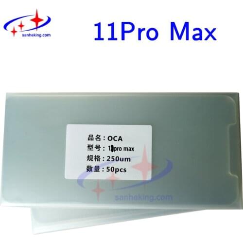 50pcs 250um OCA adhesive For iphone 11promax 12 pro oca glue film front gkass repair