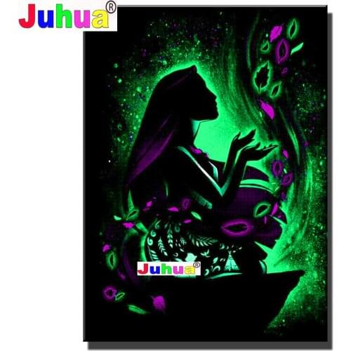 5D Diy Diamond Painting Kit"Listen to your Heart Princess"Full Square&Round embroidery mosaic Cross stitch Leaf Night Girl Gift