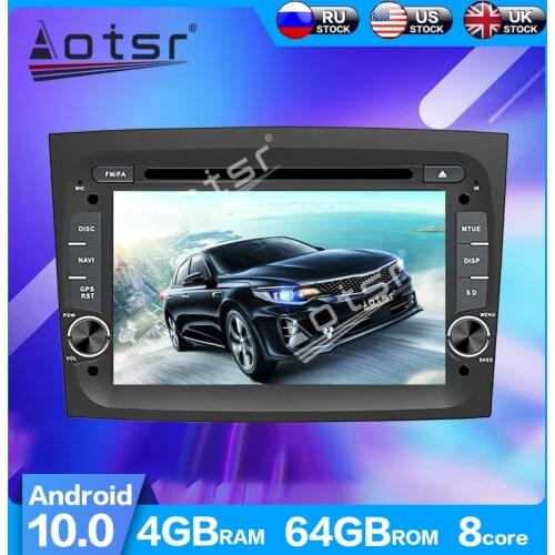 AOTSR Android 10.0 IPS DSP GPS Navigation PX6 Car Radio Player For Fiat Doblo 2016-2018 Multimedia Player Head Unit