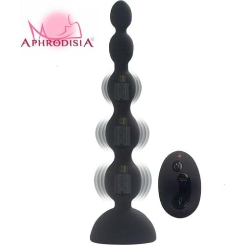 APHRODISIA 3 Speed 10 Mode Wireless Remote Control Vibrator Anal Beads Butt Plug G Spot Vibrator Prostata Sex Toys Dropshipping